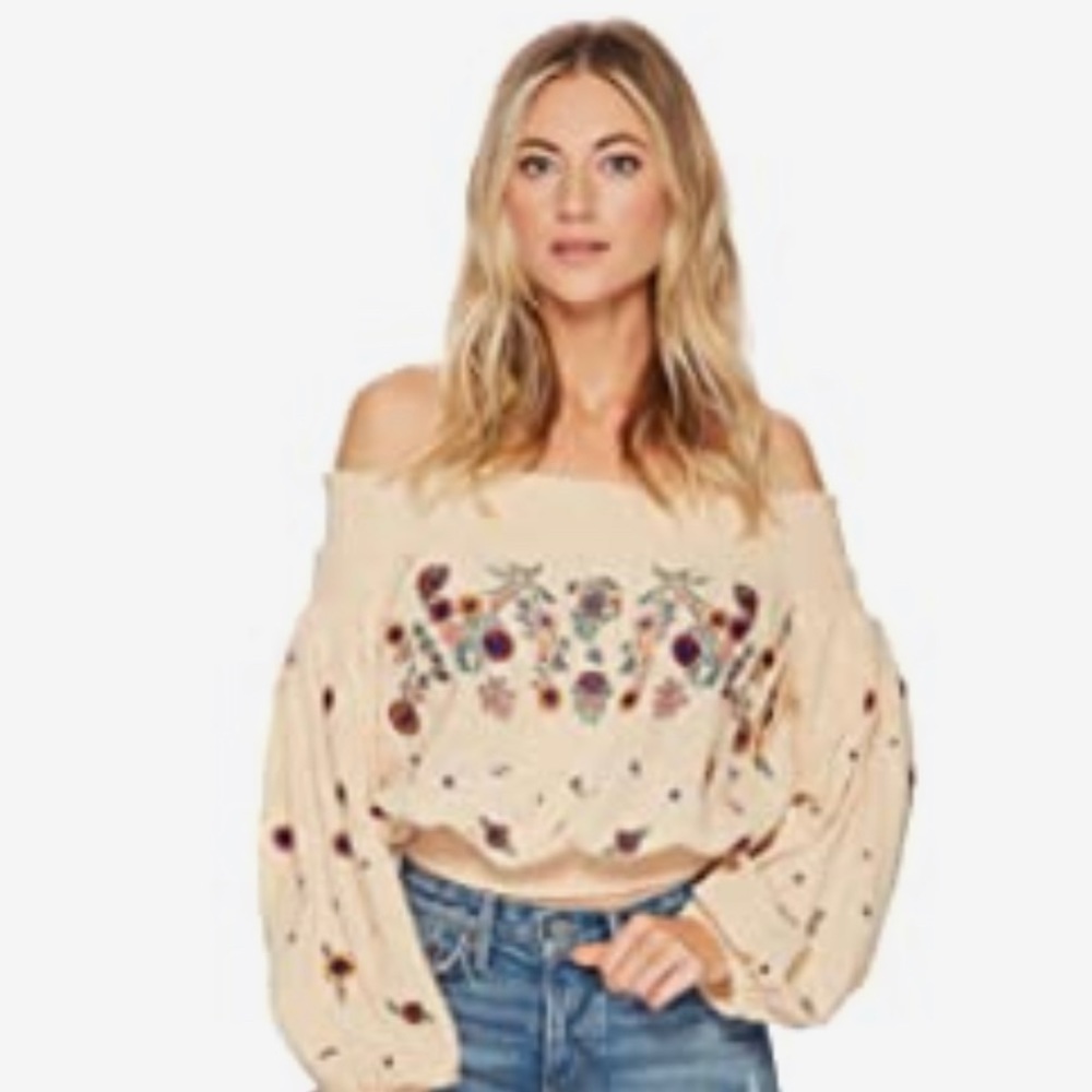 Free People Saachi Smocked Blouse